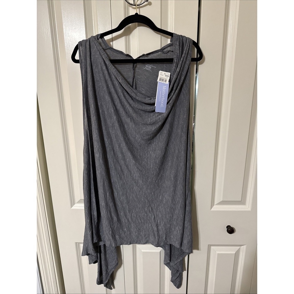 NWT Motherhood Maternity Nursing Top Vest Poncho Cover One Size Gray